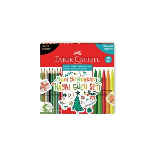 FABER-CASTELL YENİ YIL RENKLERİ HAYAL GÜCÜ SETİ (20 PARÇA)-5178000108