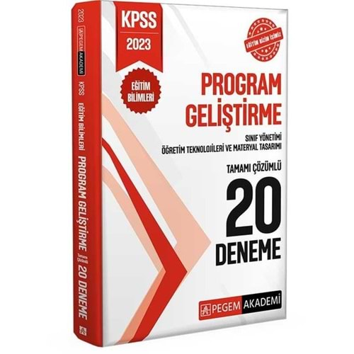 PEGEM KPSS 2023 EĞİTİM BİLİMLERİ PROGRAM GELİŞTİRME TAMAMI ÇÖZÜMLÜ 20 DENEME