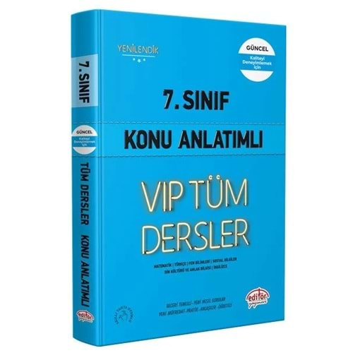 EDİTÖR 7.SINIF VİP TÜM DERSLER KONU ANLATIMLI