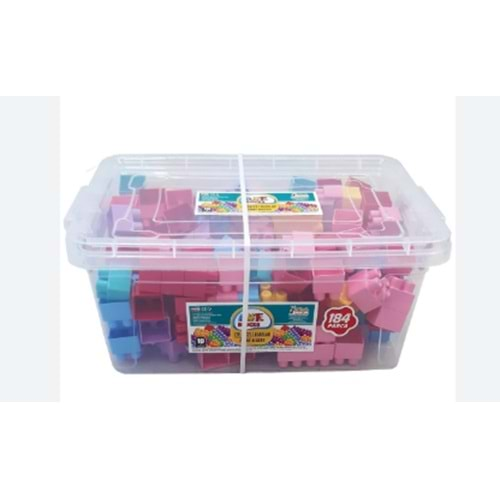 ASYA OYUNCAK ANT BLOCKS 184 PARÇA BOX LEGO PASTEL RENKLER-ANT184