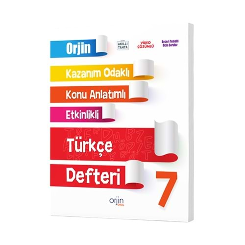 ORJİN 7.SINIF TÜRKÇE DEFTERİ