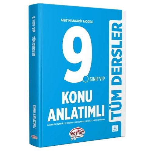 EDİTÖR 9.SINIF VİP TÜM DERSLER KONU ANLATIMLI