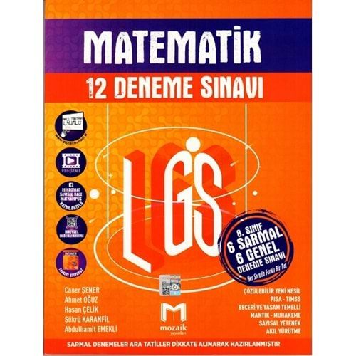 MOZAİK 8. SINIF LGS MATEMATİK 12 DENEME SINAVI-2022