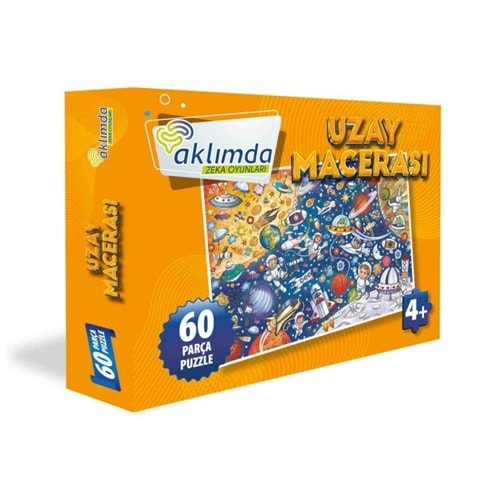 AKLIMDA ZEKA UZAY MACERASI 60 PARÇA PUZZLE