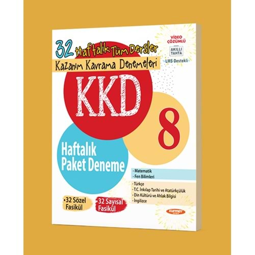 KURMAY KKD 8.SINIF TÜM DERSLER HAFTALIK PAKET DENEME (64 FASİKÜL)+32 OPTİK