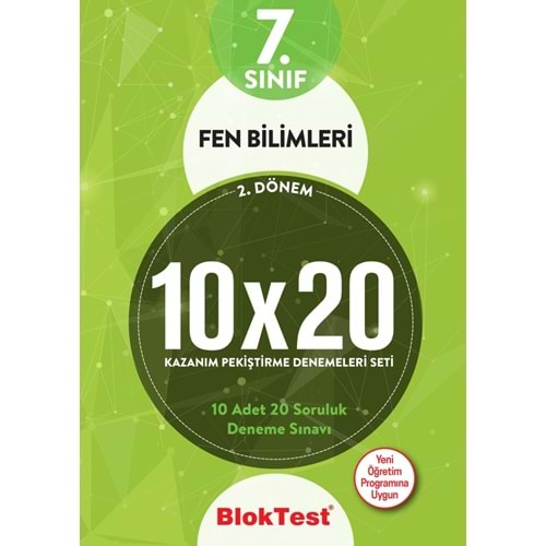 BLOKTEST 7.SINIF FEN BİLİMLERİ 10*20 DENEME 2.DÖNEM