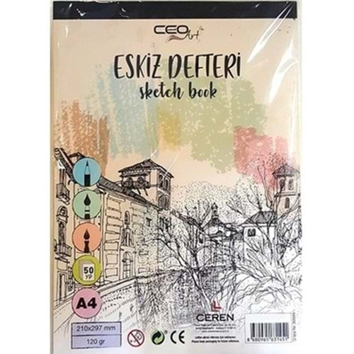 CEO ART ESKİZ DEFTERİ A4 120 GR 50 YAPRAK-CEO-ED0002