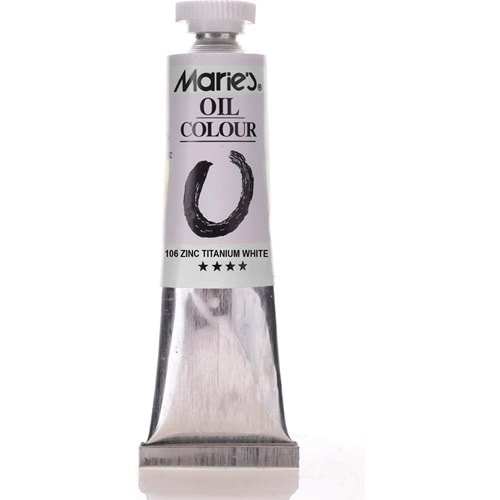 MARİES YAĞLI BOYA 170 ML 106 ZİNC TITANIUM WHITE (ÇİNKO BEYAZ)-MRMAR0065