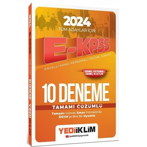 YEDİİKLİM EKPSS 2024 TÜM ADAYLAR İÇİN TAMAMI ÇÖZÜMLÜ 10 DENEME