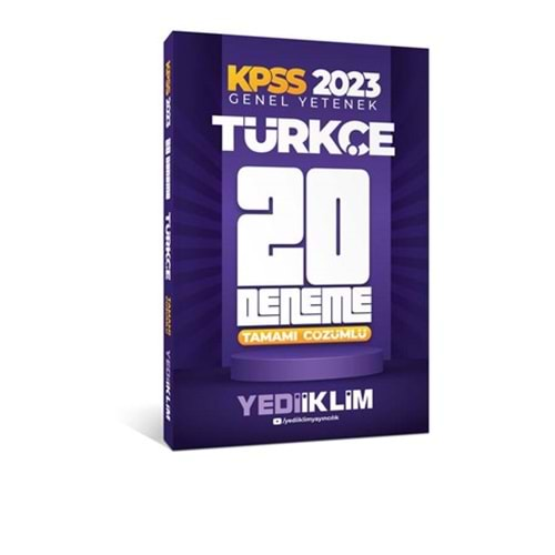 YEDİİKLİM KPSS 2023 GENEL YETENEK TÜRKÇE TAMAMI ÇÖZÜMLÜ 20 DENEME