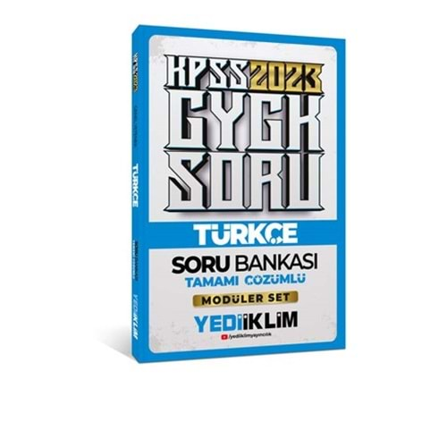 YEDİİKLİM KPSS 2023 GENEL YETENEK TÜRKÇE TAMAMI ÇÖZÜMLÜ SORU BANKASI