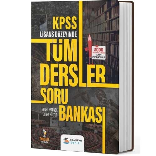 AKADEMİ DENİZİ KPSS 2023 GENEL YETENEK GENEL KÜLTÜR LİSANS DÜZEYİNDE TÜM DERSLER TAMAMI ÇÖZÜMLÜ SORU BANKASI-2023