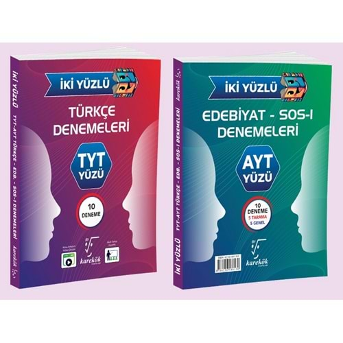 KAREKÖK İKİ YÜZLÜ TYT-AYT TÜRKÇE-EDEBİYAT SOS-1 DENEMELERİ