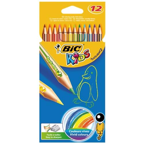 BİC KİDS KURU BOYA TROPİCOLORS2 TAM BOY 12 Lİ-83256611