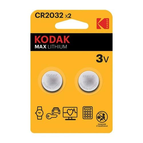 KODAK 2CR2032 3V ULTRA LİTYUM DÜĞME PİL 2 Lİ-30417687