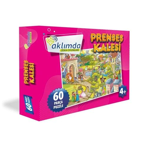 AKLIMDA ZEKA PRENSES KALESİ 60 PARÇA PUZZLE