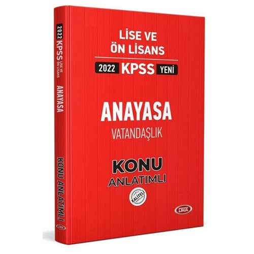 DATA KPSS LİSE VE ÖNLİSANS ANAYASA VATANDAŞLIK KONU ANLATIMLI-2022