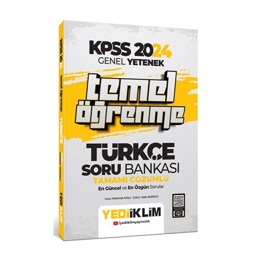 YEDİİKLİM KPSS 2024 GENEL YETENEK TÜRKÇE TEMEL ÖĞRENME TAMAMI ÇÖZÜMLÜ SORU BANKASI