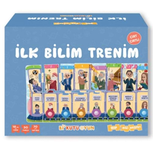 İLK BİLİM TRENİM-CIRT CIRTLI YAPBOZ VE KİTAP SETİ-BUSE NAZİLLİ-Bİ KUTU OYUN