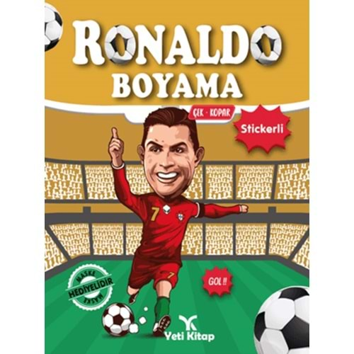 RONALDO BOYAMA KİTABI STİCKERLİ-YETİ KİTAP