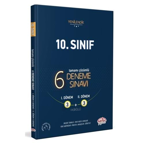 EDİTÖR 10.SINIF 3+3 TAMAMI ÇÖZÜMLÜ DENEME SINAVI