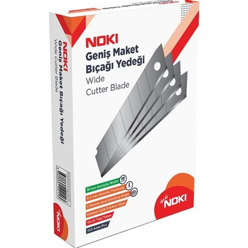 NOKİ GENİŞ MAKET BIÇAĞI YEDEĞİ 10 LU (18 MM)-6500