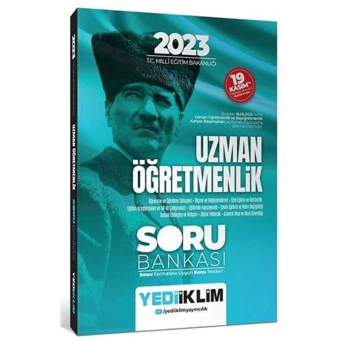 YEDİİKLİM MEB ÖĞRETMENLİK KARİYER BASAMAKLARI UZMAN ÖĞRETMENLİK SORU BANKASI-2023