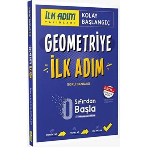 İLK ADIM YAYINLARI GEOMETRİYE İLK ADIM SIFIRDAN KOLAY BAŞLANGIÇ KİTABI SORU BANKASI-2025