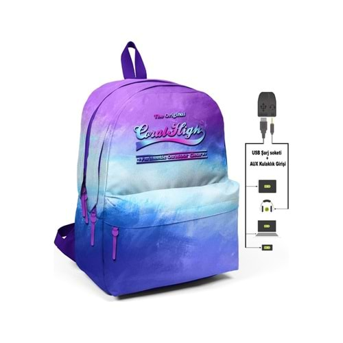 YAYGAN CORAL HIGH SIRT ÇANTASI(USB+AUX+SOKETLİ)-23424