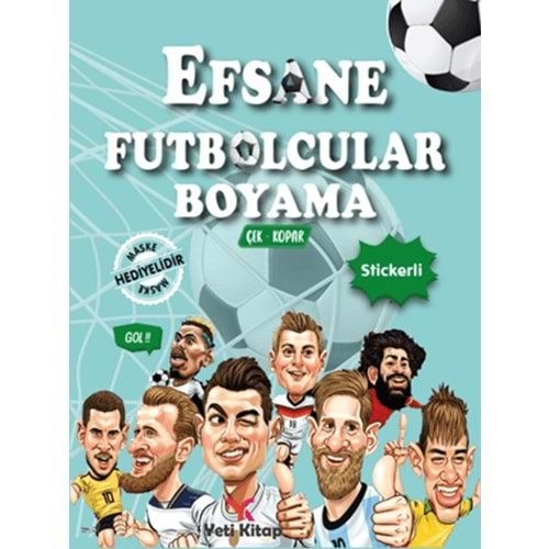 EFSANE FUTBOLCULAR BOYAMA KİTABI STİCKERLİ-YETİ KİTAP