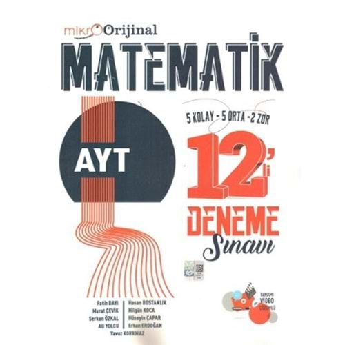 MİKRO ORİJİNAL AYT MATEMATİK 12 Lİ DENEME SINAVI-2024