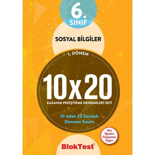 BLOKTEST 6.SINIF SOSYAL BİLGİLER 10*20 DENEME SETİ 1.DÖNEM