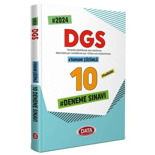 DATA DGS 2024 TAMAMI ÇÖZÜMLÜ FASİKÜLLÜ 10 DENEME SINAVI