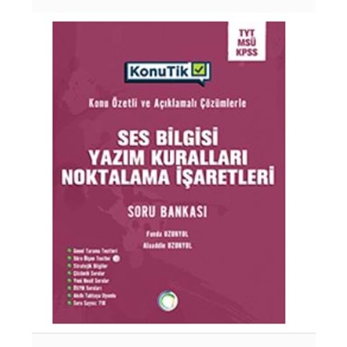 OKYANUS TYT-MSÜ-KPSS KonuTik SES BİLGİSİ YAZIM KURALLARI NOKTALAMA İŞARETLERİ SORU BANKASI