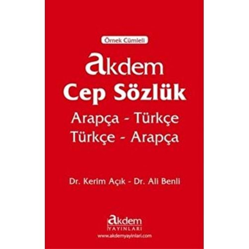 AKDEM ARAPÇA-TÜRKÇE CEP SÖZLÜK-KERİM AÇIK-ALİBENLİ-AKDEM