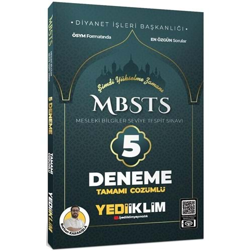 YEDİİKLİM 2024 MBSTS MESLEKİ BİLGİLER SEVİYE TESPİT SINAVI TAMAMI ÇÖZÜMLÜ 5 DENEME