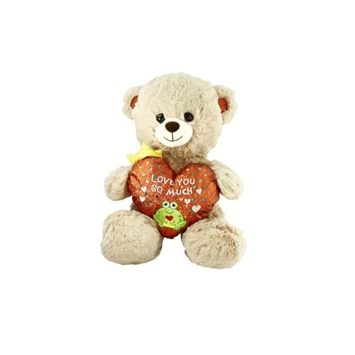 VARDEM 30 CM KALPLİ AYI PELUŞ (LOVE YOU)-JH2323