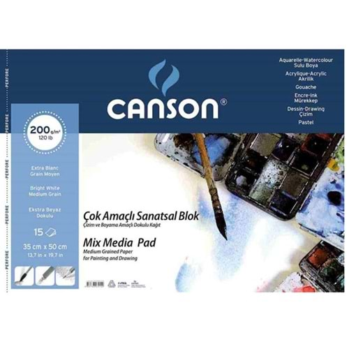 CANSON FINEFACE 1557 35*50 ÇOK AMAÇLI 200 GR RESİM DEFTERİ-FCNS200153550