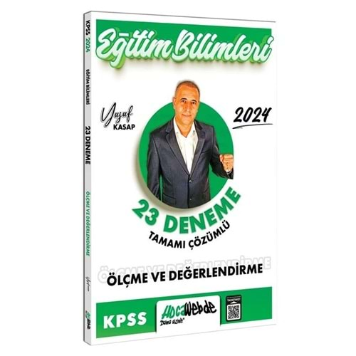 HOCAWEBDE 2024 KPSS EĞİTİM BİLİMLERİ ÖLÇME VE DEĞERLENDİRME TAMAMI ÇÖZÜMLÜ 23 DENEME SINAVI