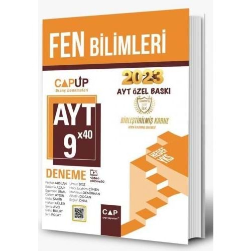 ÇAP AYT FEN BİLİMLERİ 9*40 UP DENEME ÖZEL BASKI-2023