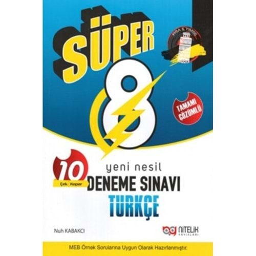 NİTELİK 8.SINIF SÜPER TÜRKÇE ÇÖZÜMLÜ 10 DENEME