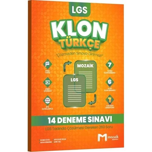 MOZAİK 8.SINIF LGS TÜRKÇE KLON 14 DENEME SINAVI-2025