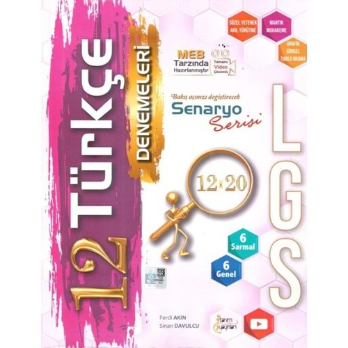 TANIM 8.SINIF LGS TÜRKÇE 12*20 DENEMELERİ-2024