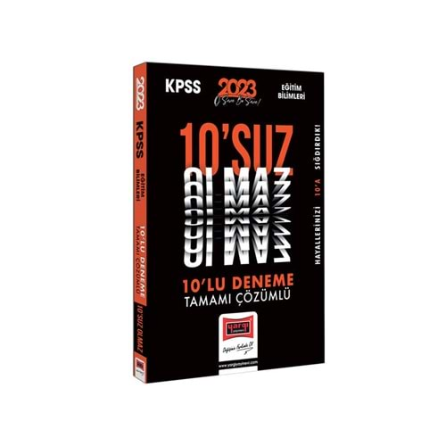 YARGI KPSS 2023 EĞİTİM BİLİMLERİ 10-SUZ OLMAZ TAMAMI ÇÖZÜMLÜ 10 DENEME SINAVI