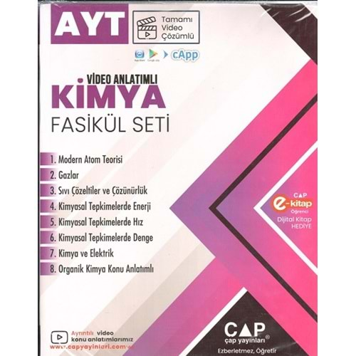 ÇAP AYT KİMYA VİDEO ANLATIMLI FASİKÜL SETİ-2025