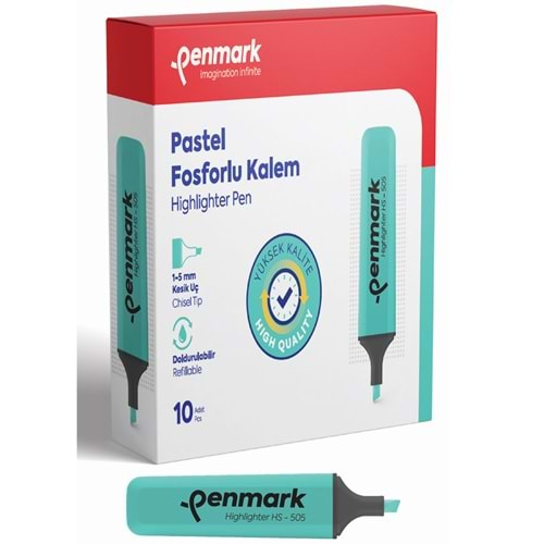 PENMARK PASTEL FOSFORLU KALEM MİNT YEŞİLİ-HS 505 12