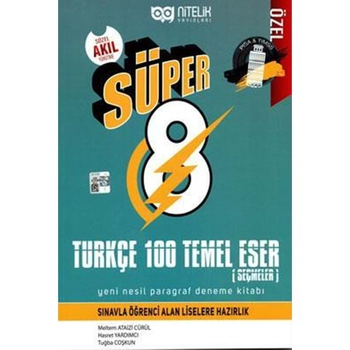 NİTELİK 8.SINIF SÜPER TÜRKÇE 100 TEMEL ESER