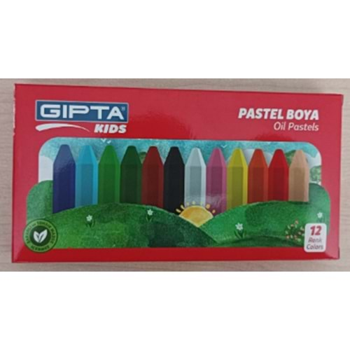 GIPTA PASTEL BOYA 12 RENK KÖŞELİ-K3601