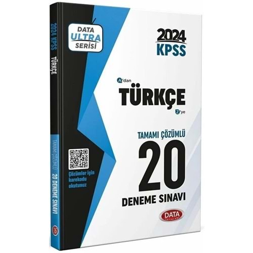 DATA KPSS 2024 ULTRA SERİSİ TÜRKÇE TAMAMI ÇÖZÜMLÜ 20 DENEME SINAVI