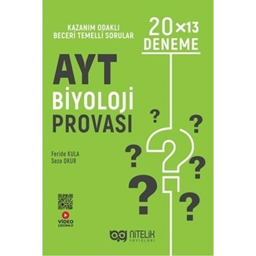 NİTELİK AYT BİYOLOJİ PROVASI 20*13 DENEME